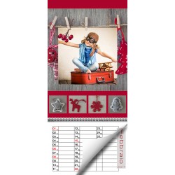 CALENDARIO MEMO PATCH ROSSO